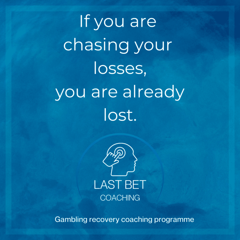 Motivational quote about not chasing gambling losses